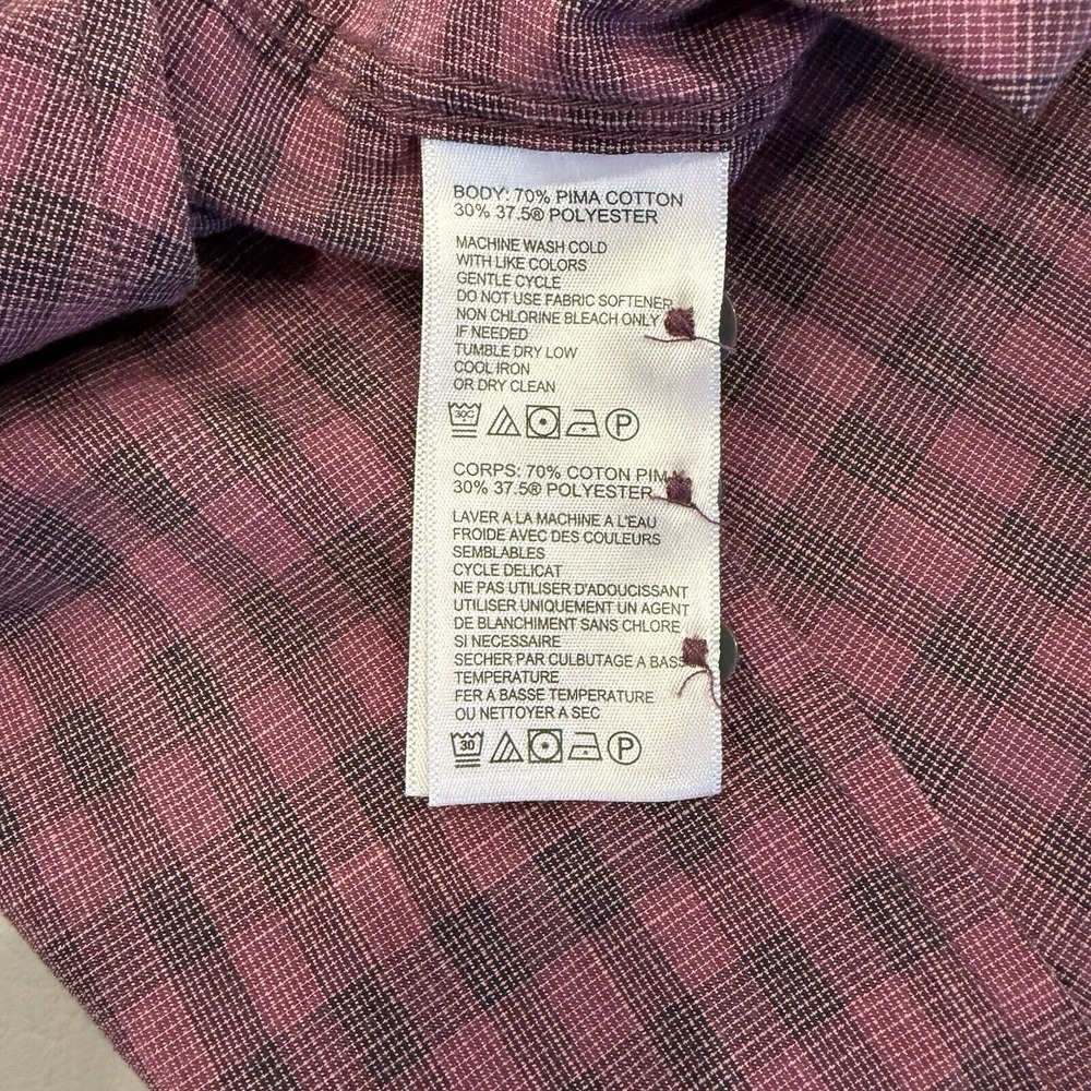 Tommy Bahama The Newport Coast‎ Shirt Men's Large Purple Black Check Long Sleeve - Picture 9 of 9